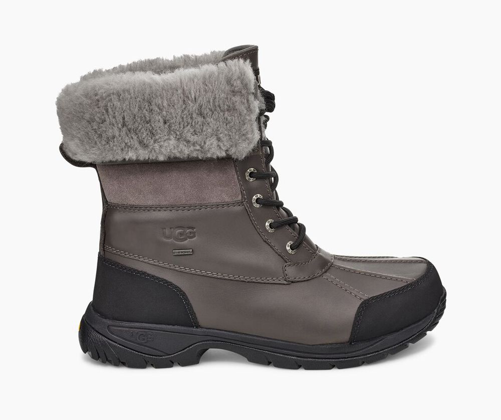 Ugg Butte - Mens Rain Boots - Grey - NZ (1847IQTZR)